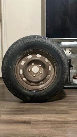 245/70R17 Pathfinder All Terrain Tire on 17" 5-Lug Steel Wheel – Good Tread