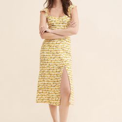 Free people lemon midi dress