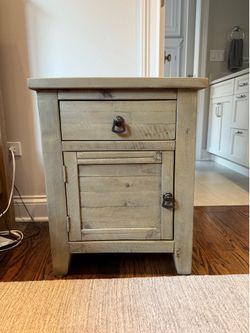 Solid Acacia Wood Nightstand