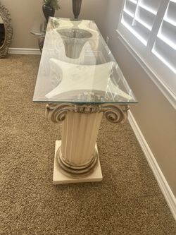 Column Glass Coffee Table