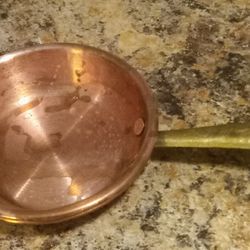 Small Copper Pan with Brass Handle


