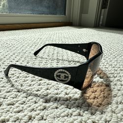 Chanel Black Pearl CC Logo Designer Women's Sunglasses
