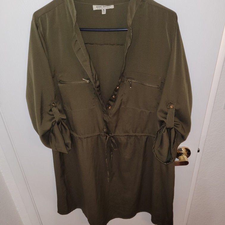 Women's XL Olive Green Dress