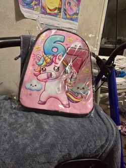 Kids Unicorn Birthday Backpack Age 6