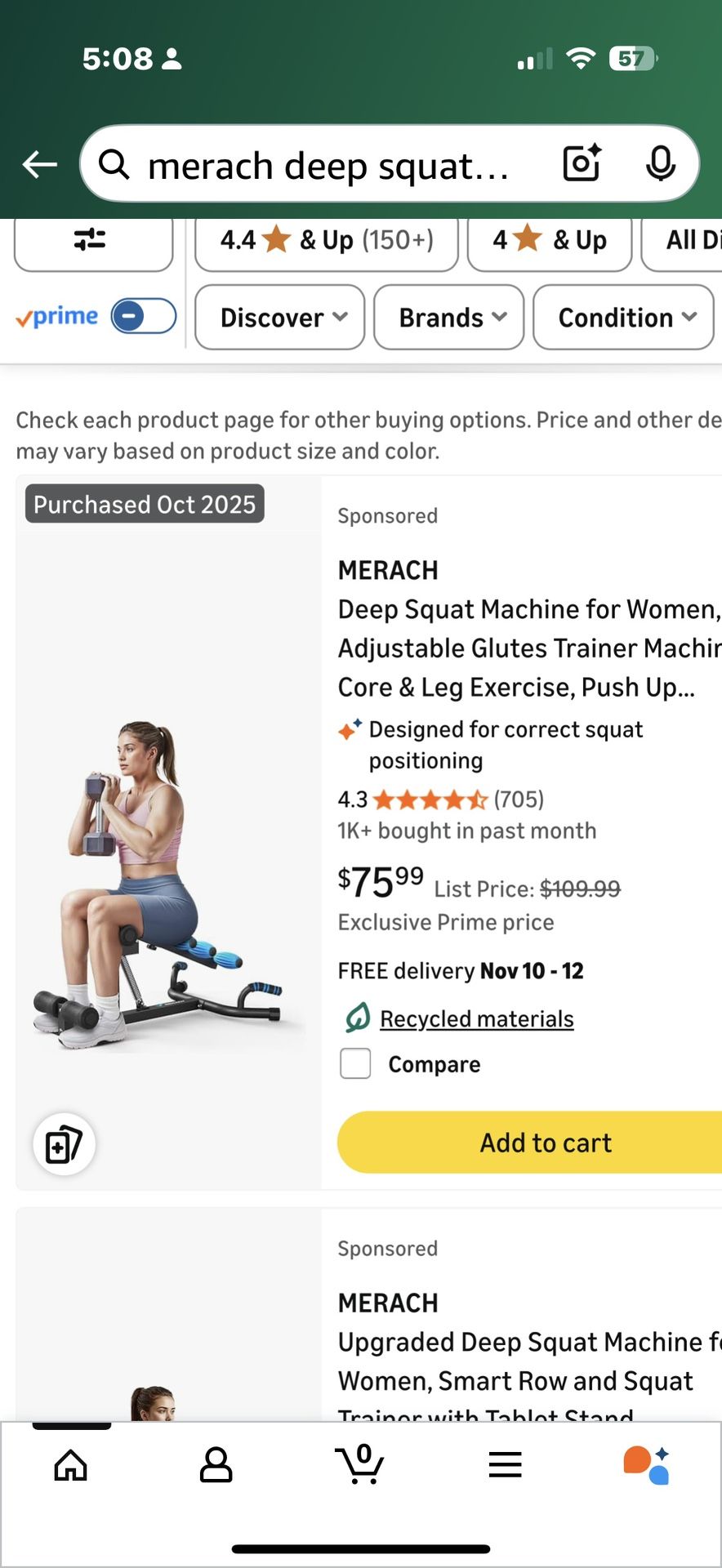 Women’s deep squat machine