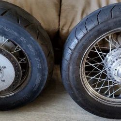 Motorcycle Tires And Rims, Honda Vtx, Motocicleta