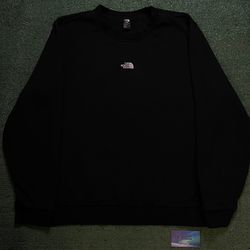 The North Face center logo embroidered crewneck