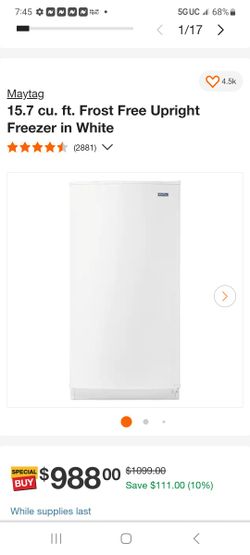 Maytag Upright Freezer MZF34X16DW