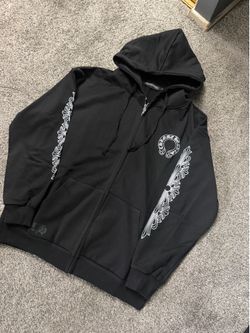 Chrome heart zip up