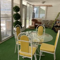 Vintage Yellow Patio Set 