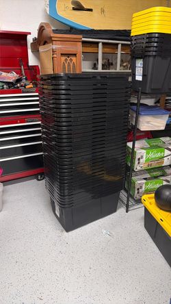 Plastic Storage Tubs 27 Gallon