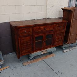 Rustic Style Media 3-drawer Console Cabinet 