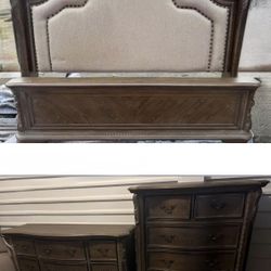 5PC KING Bedroom SetW/Beauty Rest Mattress ( PLEASE READ AD)- DELIVERY AVAILABLE 