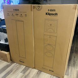 Klipsch Reference R-806FA Dolby Atmos 5.0.2 Home Theater System | Premium Towers w/ Built-In Atmos | Cinema-Grade Surround 