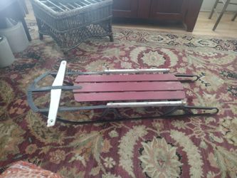 Vintage Flexible Flyer  Wooden Sled with Metal