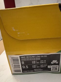 SB Nike dunks Orange 🦞
