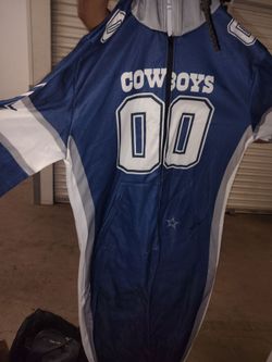 dallas comboys hooded zipup pj. medium