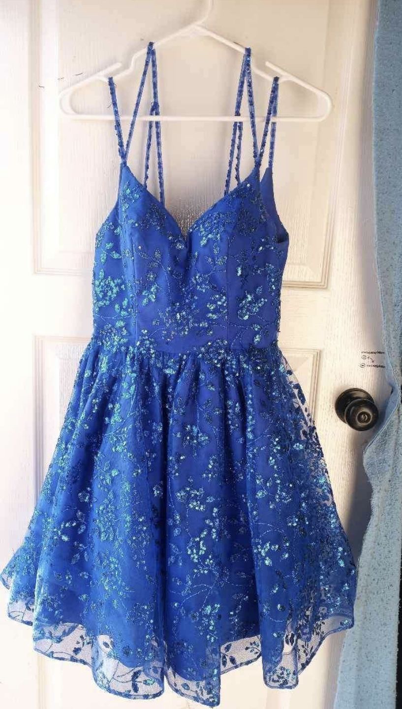 Royal Blue Sparkly Dress Size xs