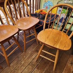 4 Swivel Bar Height  Chairs