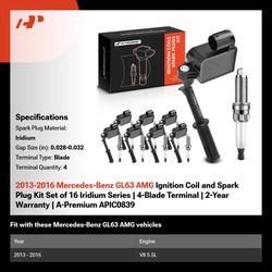 HP 2013-2016 Mercedes-Benz GL63 AMG Ignition Coil and Spark Plug Kit Set– New/Open Box