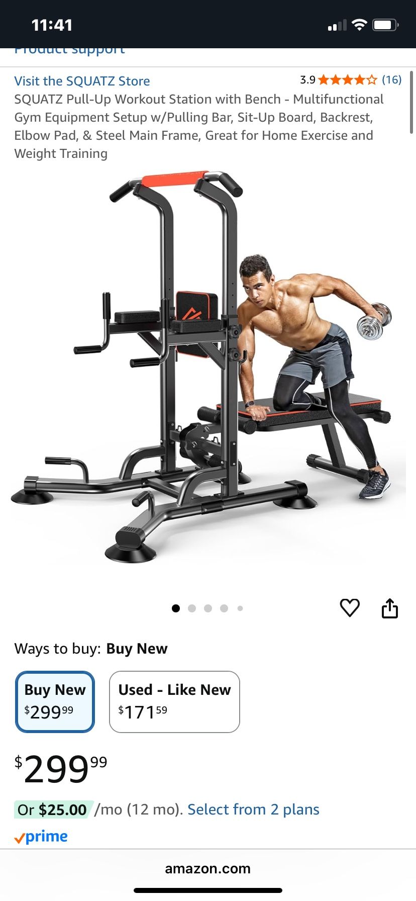 New. In Box. Pull-Up Workout Station with Bench