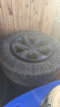 Ram Rebel OEM wheels and tires.