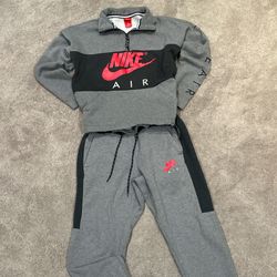 Grey Nike Air tracksuit/quarter zip🔥🔥