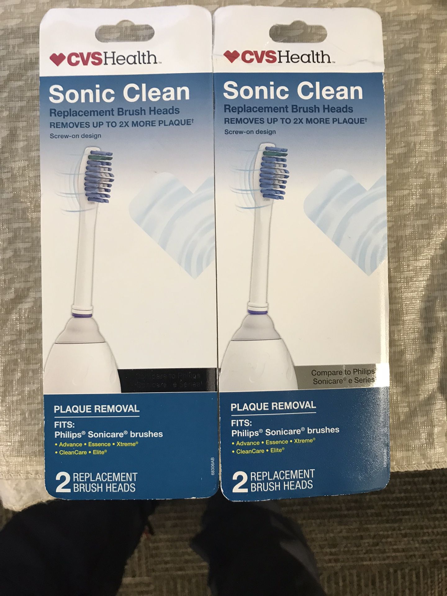 4 CVS Sonic Clean Brush Heads For Philips Sonicare