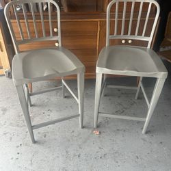 Mid Century Emeco Style Bar Stools