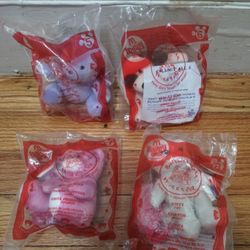 Build A Bear Work Shop Sealed Mcdonald Toys Four Altogether Numbers 5-8.