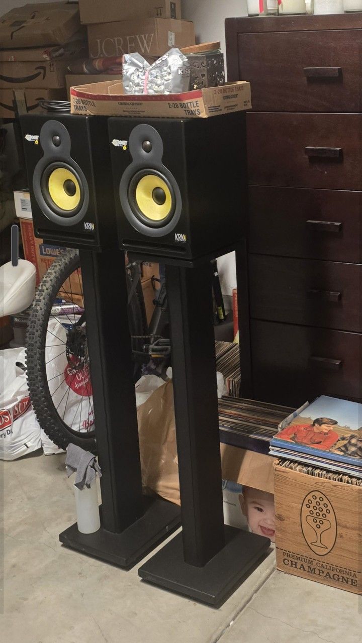 DRPRO SMS1BK Wood Studio Monitor Stand (Pair)