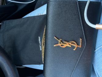 Saint Laurent YSL Black Leather Chain Bag