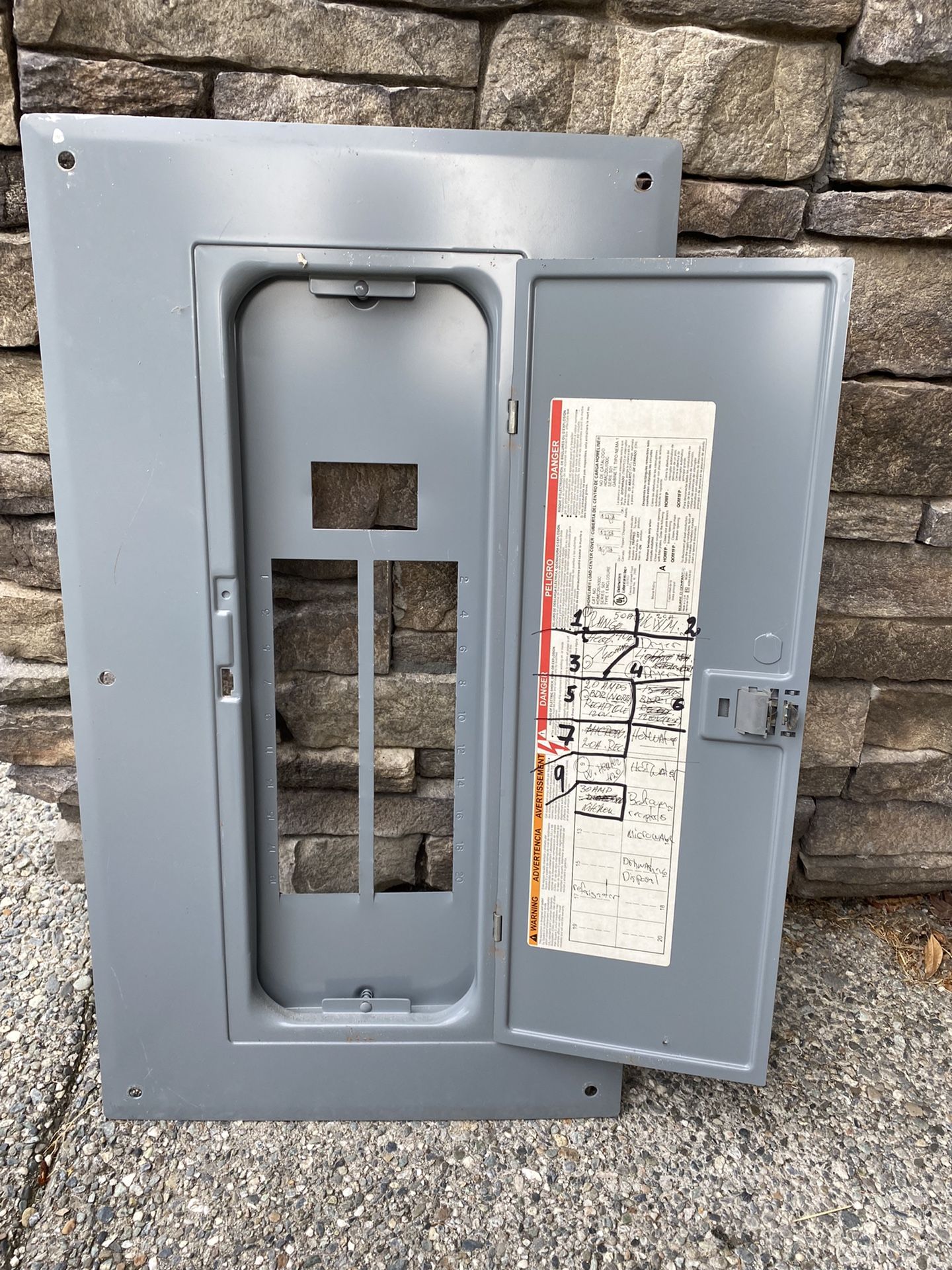 Square D Panel Cover . Very Good Condition