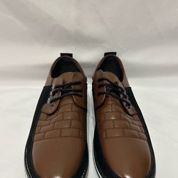 Gatsby Oxford Derby orthopedic shoes in brown and black SIZE 12