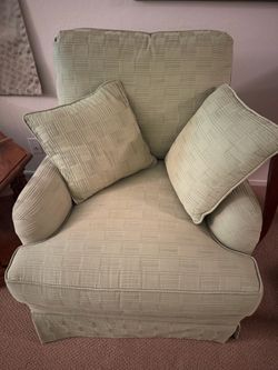 Green club chairs