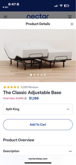 2 Twin or Split King electric adjustable bases only