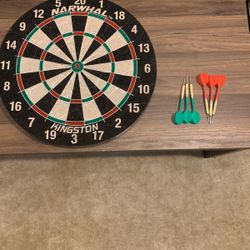 Authentic Narwhal Dart Board 