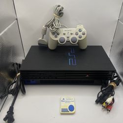 PlayStation 2 PS2 Fat Console Bundle SCPH-30001 - Tested W/ Memory + Controller