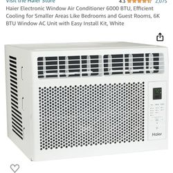 Haier Electronic Window Air Conditioner 6000 BTU, Efficient Will Cool 250 Sq Ft New in Box