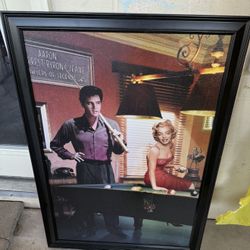 Framed Art Elvis & Marilyn Monroe