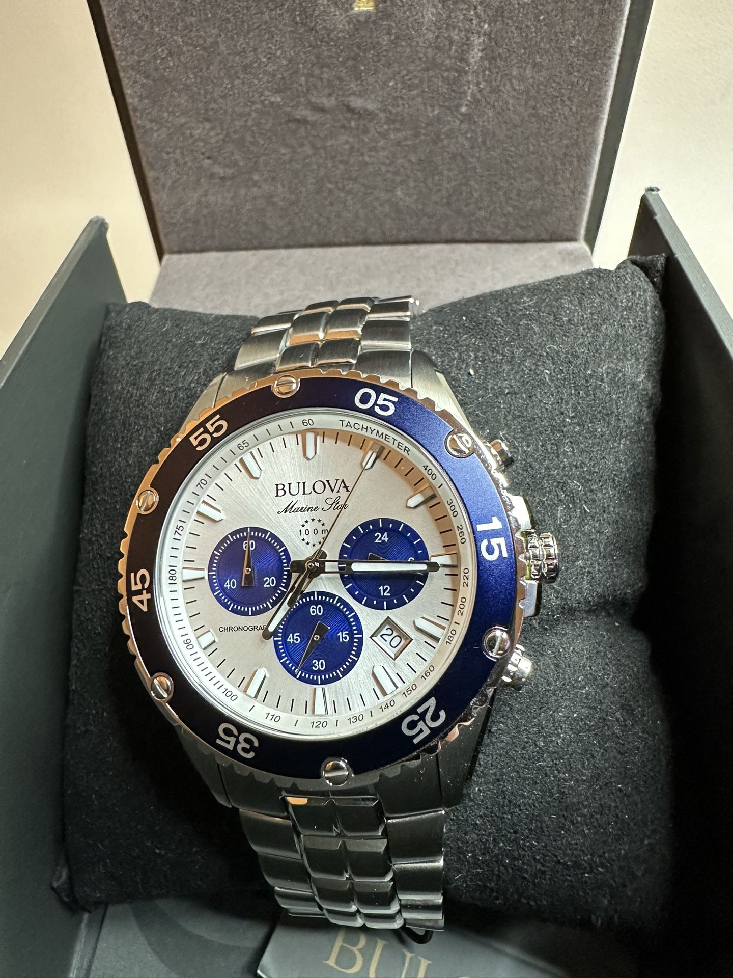 Bulova Marine Star Chronograph Stainless Steel Quartz Men's Watch