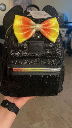Loungefly Mini Backpack - Candy Corn - Sequined W/ Mouse Ears
