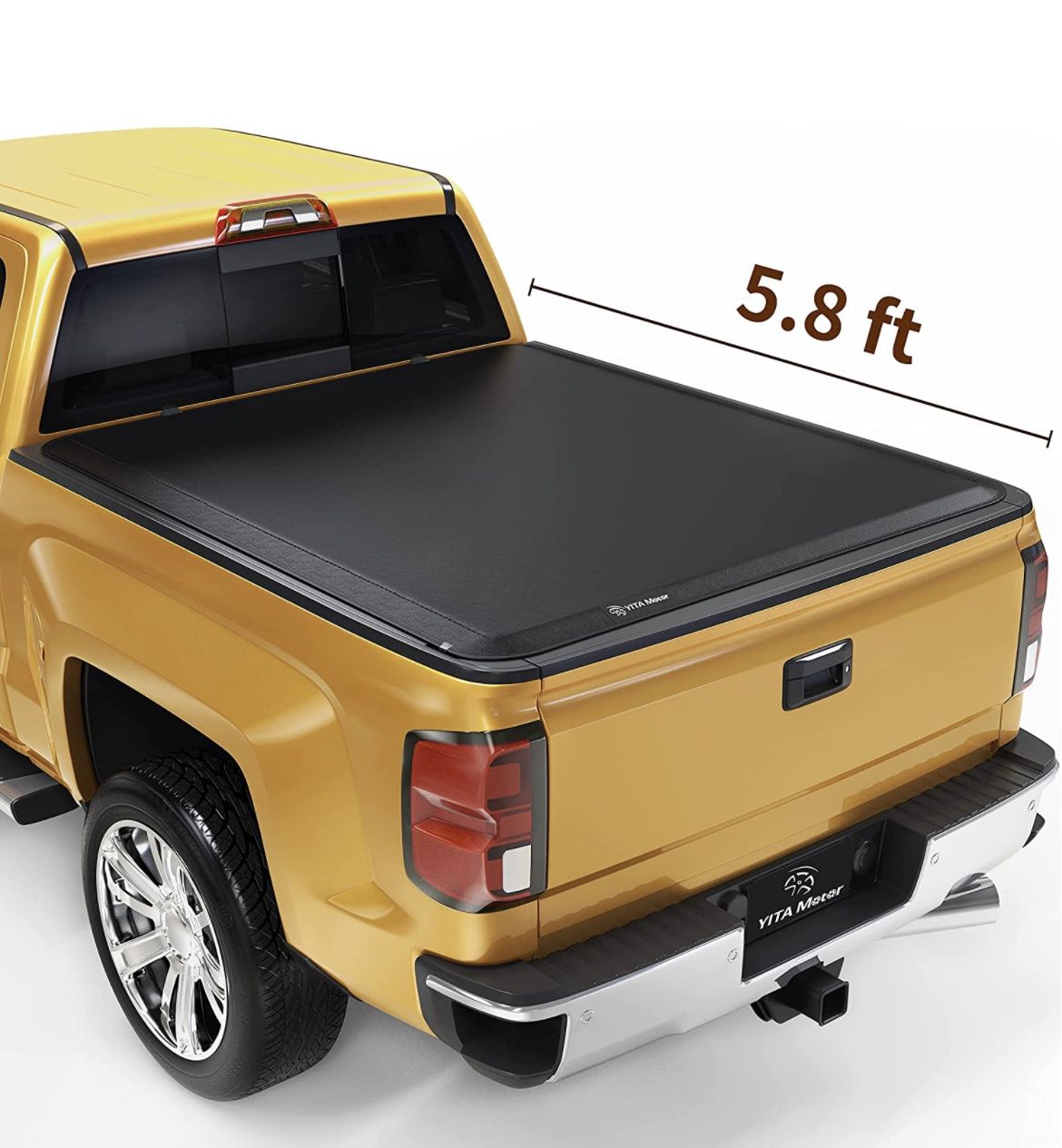 Soft Roll Up Truck Bed Tonneau Cover Compatible with 2