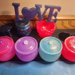 Customizable Glitter n Resin Pots, Pumpkins, and Keepsake Boxes