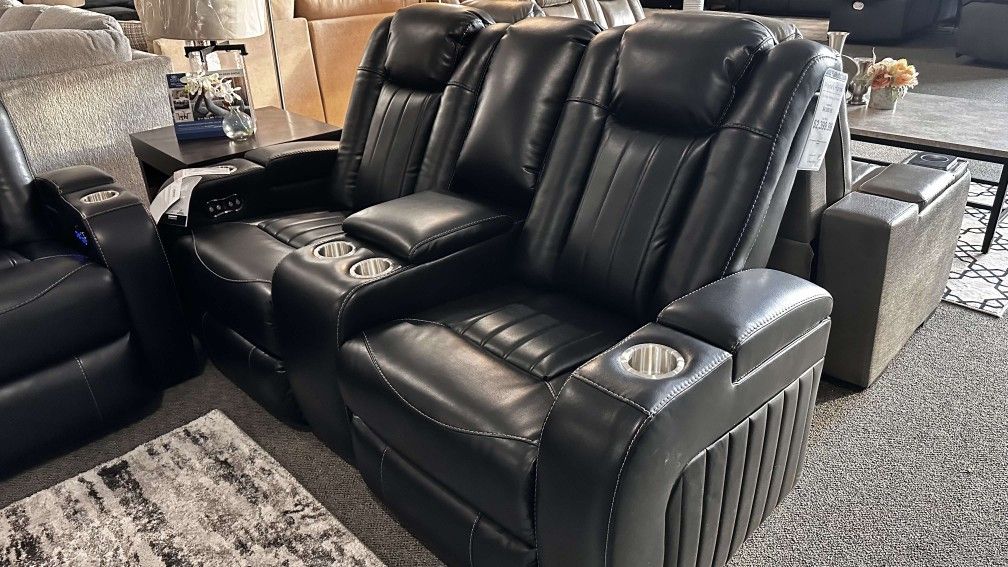 AP🎉 Power Reclining Sofa And Loveseat,Black// Fast Delivery - Financing