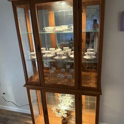 Wood Hutch With Lights 