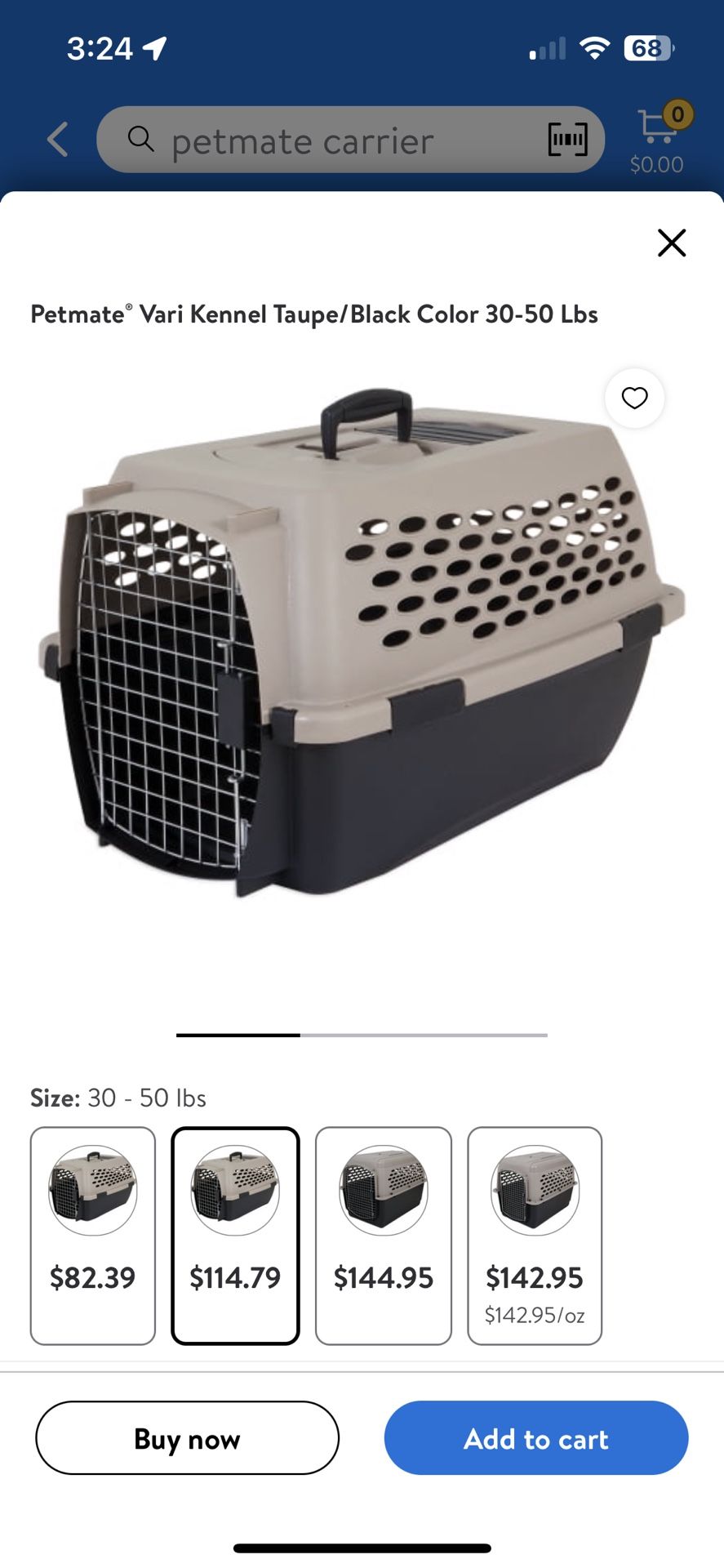 Petmate 28” Carrier (3 Available)