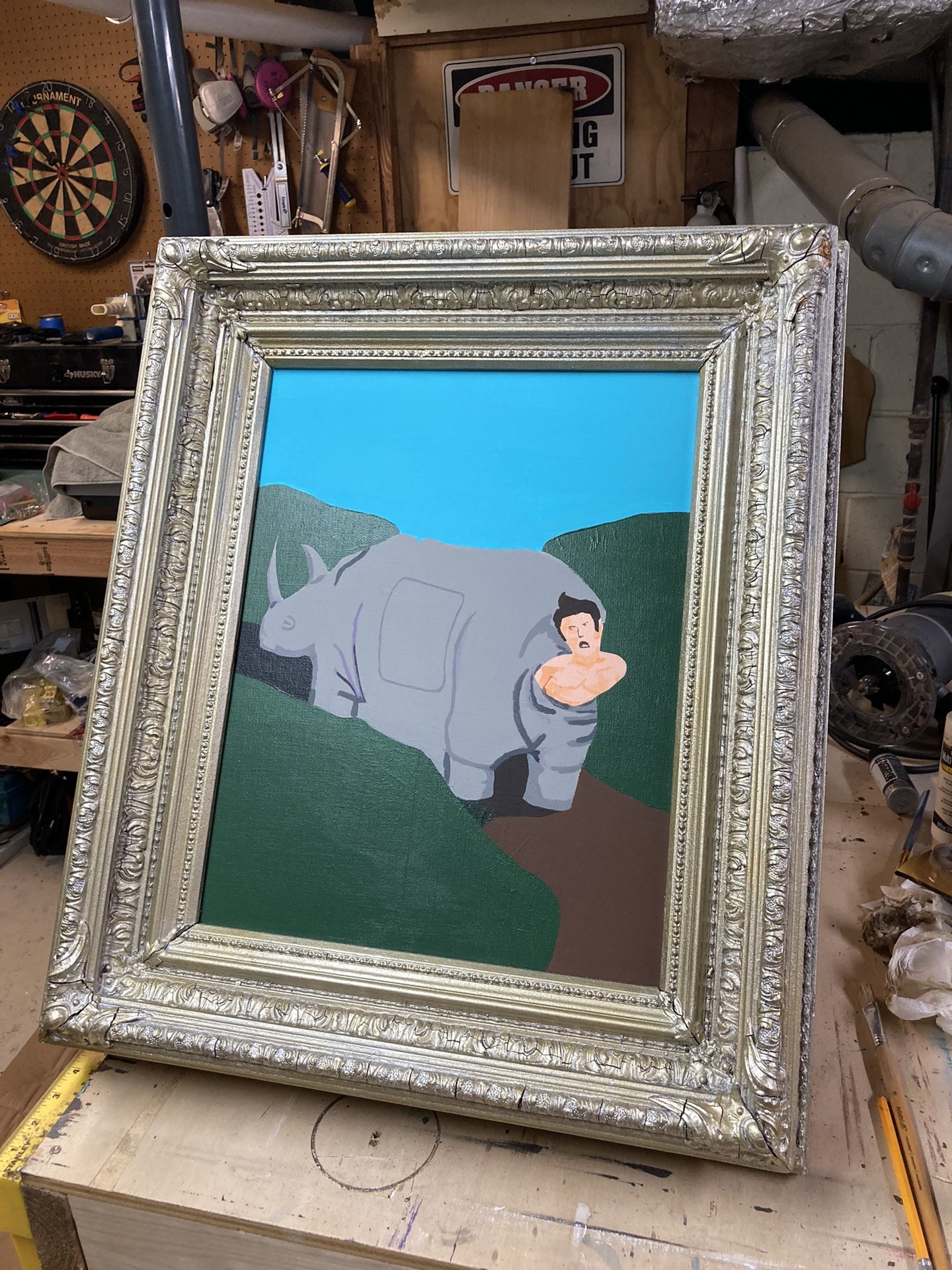 Ace Emerges Painting With Antique Frame