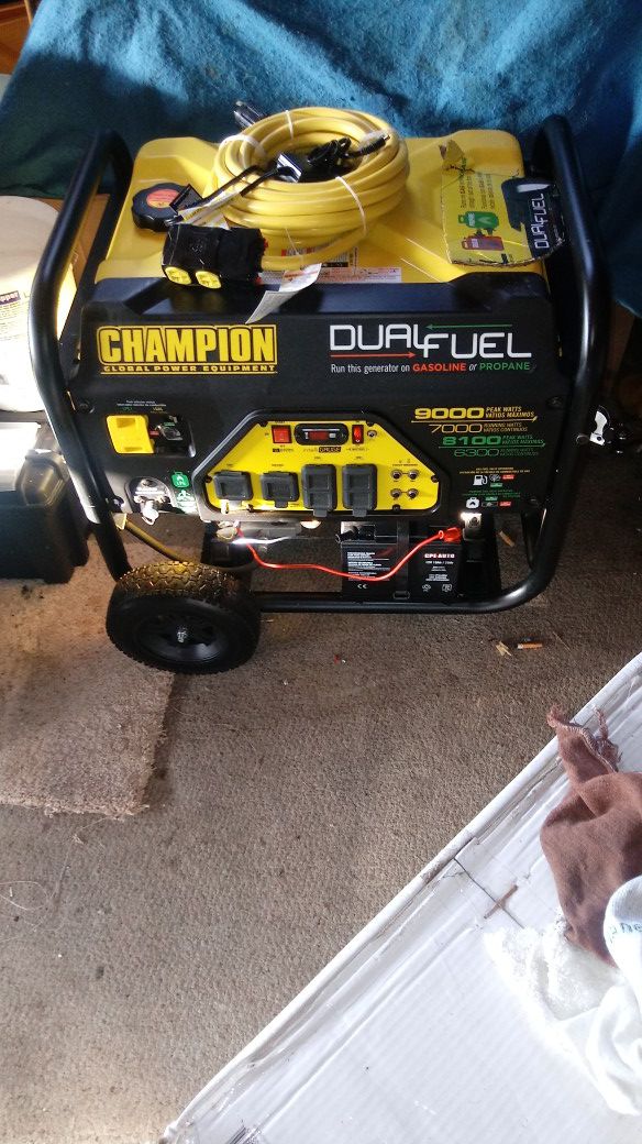 Dual fuel Champion generator