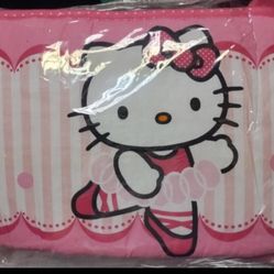 Hello Kitty Crib Bumper With Mattress Skirt